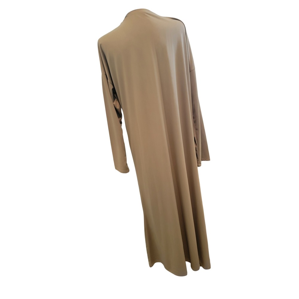 Love Nation Womens Olive Green Open Front Longline Duster Cardigan 1XL 3022-X - Picture 4 of 6